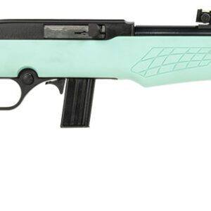 Rossi RS22L1811TL RS22  Full Size 22 LR 10+1 18" Matte Black Steel Barrel, Matte Black Grooved Aluminum Receiver, Teal Synthetic Fixed Stock