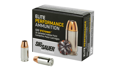 Ammo, 380ACP, 90GR, Elite V-crown, JHP, BOX/20